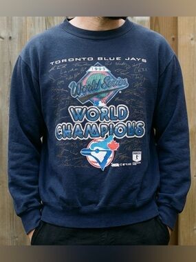 TORONTO BLUE JAYS Vintage 1993 World Series Sweatshirt - Size Large